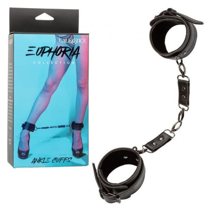 Introducing the California Exotic Novelties Euphoria Collection SE-3100-45-3 Luxury Vegan Leather Ankle Cuffs for Couples - Black