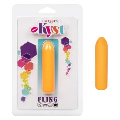 California Exotic Novelties Kyst Fling Orange Mini Massager Pleasure Toy - Model SE-3300-05-2 - Unisex G-Spot and Clitoral Stimulation - Vibrant Orange - Adult Naughty Store