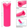 California Exotic Novelties Kyst Lips Pink Mini Massager - SE-3300-25-2 - Rechargeable Vibrating Mouth Pleasure Toy for Men - Adult Naughty Store