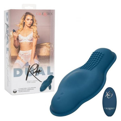 California Exotic Novelties Dual Rider Remote Control Bump & Grind Blue Massager - Model SE430020 - Dual Motor Vibrating Sex Toy for Couples - Intense Pleasure for Women - Multi-function Wate - Adult Naughty Store