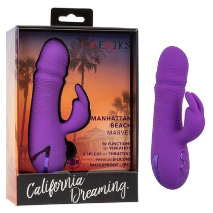 Introducing the California Dreaming Manhattan Beach Marvel Purple Rabbit Vibrator SE-4349-28-3 for Her Ultimate Pleasure