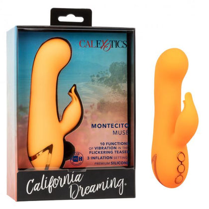 California Dreaming Montecito Muse Rabbit Style Vibrator - Model SE-4349-35-3: Luxury Dual Stimulator for Women - Orange