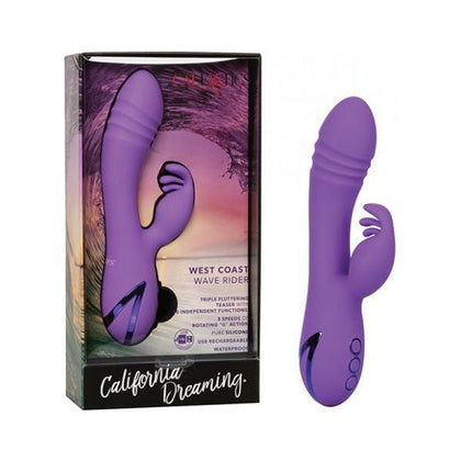 California Exotic Novelties West Coast Wave Rider G Massager - Powerful Rotating G-Spot Stimulator for Women - Ocean Colored Silicone - Purple