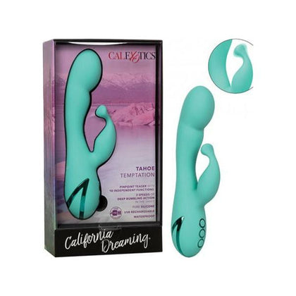 California Exotic Novelties - Tahoe Temptation Dual Action Vibrator for Women - Model TTH-001 - Green - Explore Sensual Pleasure in Every Curve - Adult Naughty Store