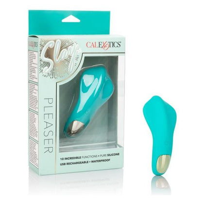 California Exotic Novelties Slay Pleaser SPGV-001 Clitoral Stimulation Vibrator for Women - Teal Green - Adult Naughty Store