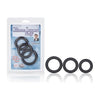 Dr. Joel Kaplan Silicone Support Rings Trio - All-Purpose Sta-Hard Rings Set (Model #JK-SSR3) - For Men - Enhance Pleasure and Performance - Black - Adult Naughty Store