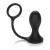 Dr. Joel Kaplan Silicone Prostate Probe with Attached Ring - Model JKP-PRB-001 - For Men - Intense Pleasure and Support - Black - Adult Naughty Store