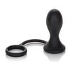 Dr. Joel Kaplan Silicone Prostate Probe with Attached Ring - Model JKP-PRB-001 - For Men - Intense Pleasure and Support - Black - Adult Naughty Store