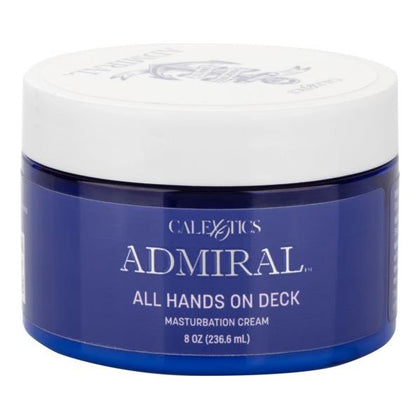 Admiral All Hands On Deck Masturbation Cream 8oz Jar - Premium Almond Oil Lubricant for Long-Lasting Pleasure (Model: AHOD-8, Gender: Unisex, Area of Pleasure: All, Color: N/A)