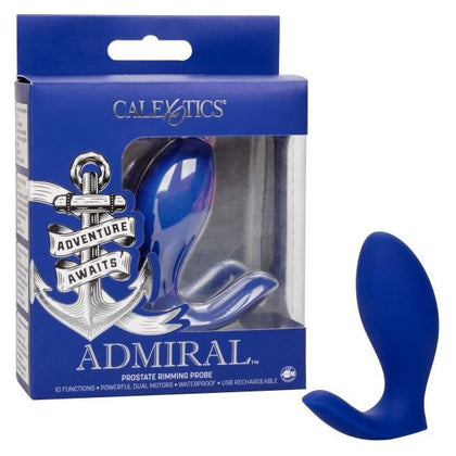 California Exotic Novelties Admiral Prostate Rimming Probe - Model SE-6017-10-3 - Male P-Spot Stimulation - Blue - Adult Naughty Store