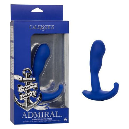 Admiral Advanced Curved Probe - Premium Silicone Prostate Massager SE-6017-20-3 for Men - Blue