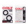 California Exotic Novelties COLT Silicone Super Rings Black - Set of 2 Extra Stretchy Rings for Enhanced Pleasure - Model No. CR-1234 - Suitable for All Genders - Stimulate and Delight with S - Adult Naughty Store