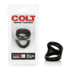 COLT Snug Tugger Black Dual Support Ring for Men - Enhance Pleasure and Performance - Adult Naughty Store