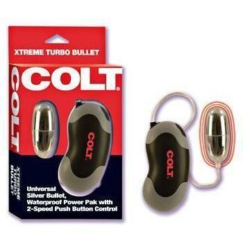 Colt Extreme Turbo Bullet - Powerful Waterproof Silver Bullet Vibrator for Intense Pleasure (Model: XT-2000) - Adult Naughty Store