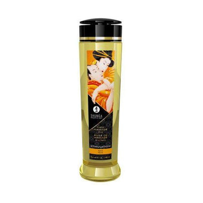 Shunga Erotic Art Massage Oil Stimulation Peach - Intensify Pleasure with Sensual Aromatherapy for All Genders - Adult Naughty Store