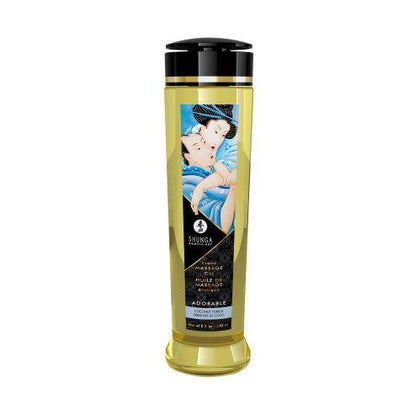 Shunga Erotic Art Coconut Thrills Erotic Massage Oil - Sensual Almond, Grapeseed, and Avocado Blend for Couples - 8 oz, Yohimbe Infused, Exotic Fragrance - Intimate Pleasure and Aromatherapy  - Adult Naughty Store