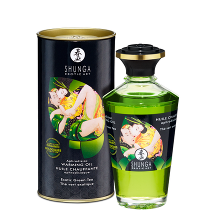 Introducing Shunga Organica Exotic Green Tea Aphrodisiac Oil - Sensual Pleasure Elixir for Couples