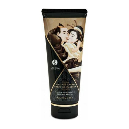 Shunga Erotic Art Massage Cream Chocolate - Exquisite Edible Moisturizing Cream for Sensual Pleasure - 7oz - Adult Naughty Store