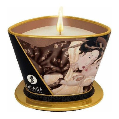 Shunga Erotic Art Massage Candle - Intoxicating Chocolate - Model No. 5.7oz - For Sensual Massage and Ambiance - Gender-Neutral - Luxurious Indulgence - Adult Naughty Store