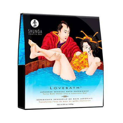 Shunga Erotic Art Lovebath Ocean Temptations Bath Gel - Sensual Japanese Experience, Model LT-650G, Unisex, Full Body Pleasure, Tranquil Blue