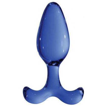 Chrystalino Expert Blue Glass Butt Plug - Model X3: The Ultimate Pleasure for Anal Play!