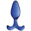 Chrystalino Expert Blue Glass Butt Plug - Model X3: The Ultimate Pleasure for Anal Play! - Adult Naughty Store