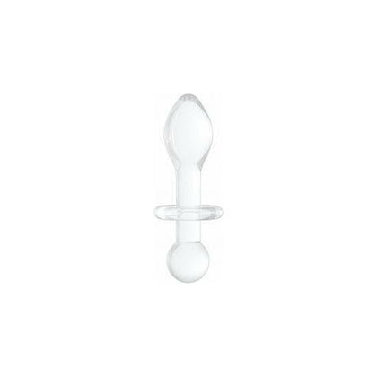 Shots Toys Chrystalino Rocker White Glass Butt Plug - Model CR-001: Unisex Anal Pleasure in Elegant White