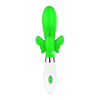 Alexios Ultra Soft Silicone 10 Speeds Green Vibrating Butterfly - Model AUS-10G - Women's G-Spot Pleasure - Shots Toys