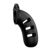 Mancage Model 21 Chastity 4.5 In Silicone Cock Cage - Ultimate Male Chastity Device for Intense BDSM Pleasure - Black - Adult Naughty Store