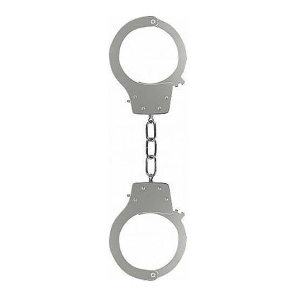 Ouch Pleasure Handcuffs Metal - Premium Metal Handcuffs for Naughty Play - Model: Ouch-PCF-001 - Unisex - Perfect for Bondage and Sensual Exploration - Silver - Adult Naughty Store