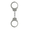Ouch Pleasure Handcuffs Metal - Premium Metal Handcuffs for Naughty Play - Model: Ouch-PCF-001 - Unisex - Perfect for Bondage and Sensual Exploration - Silver