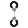 Ouch Pleasure Handcuffs Furry Black - Premium Metal and Faux Fur Handcuffs for Sensual Bondage Play, Model #OHCFB-001, Unisex, Enhances Pleasure in the Bedroom, Black - Adult Naughty Store