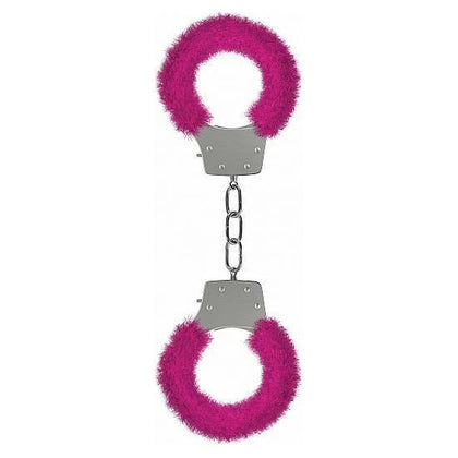 Ouch Pleasure Handcuffs Furry Pink - Adult Naughty Store