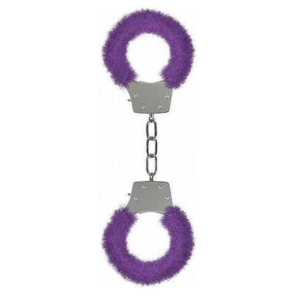 Ouch Pleasure Handcuffs Furry Cuffs Purple - Adult Naughty Store