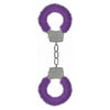 Ouch Pleasure Handcuffs Furry Cuffs Purple - Adult Naughty Store