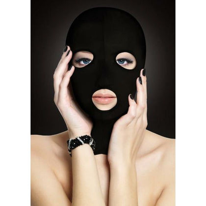 Ouch Subversion 3 Hole Hood Mask Black O-S: The Ultimate BDSM Experience for Submissive Pleasure - Adult Naughty Store