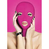 Subversion Mask Pink - Sensory Delight 3 Hole Hood Mask for Submissive Play - Model SM-1234 - Unisex - Enhances Bondage and Sensory Deprivation - Pink - Adult Naughty Store