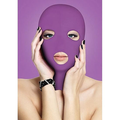 Subversion Mask Purple - The Ultimate 3 Hole Hood Mask for Submissive Play - Adult Naughty Store