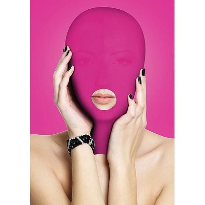 Introducing the Ouch Submission Mask Pink - Premium Spandex Hood for Sensory Deprivation and Intimate Play - Adult Naughty Store