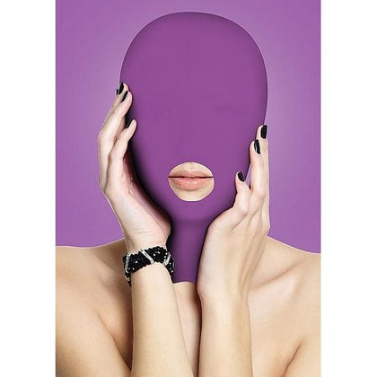 Introducing the Ouch Submission Mask Purple - Premium Spandex Sensory Deprivation Hood for Enhanced Intimacy - Adult Naughty Store