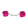 Ouch! Leather Cuffs Pink - Premium Bondage Restraints for Sensual Play, Model 6H, Unisex, Wrist and Ankle Pleasure Accessories