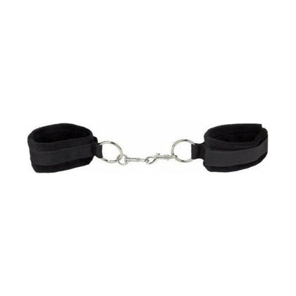Ouch! Leather Velcro Cuffs - Model X123: Unisex Hand and Leg Restraints for Intense Pleasure - Black