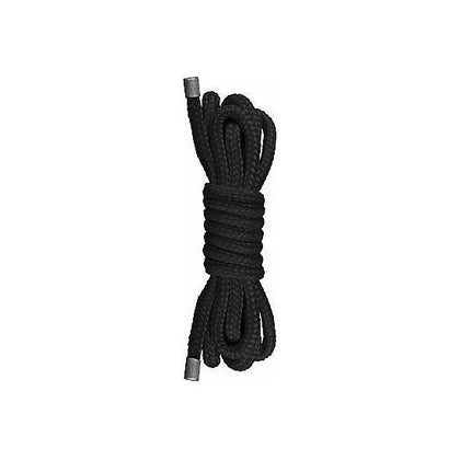 Ouch Japanese Mini Rope 4.9ft Black - Sensual Shibari Bondage Rope for Couples, Model MNR-4.9, Unisex, Pleasure Play, Black