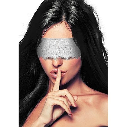 Ouch! Mystere Lace Mask White - Sensual Silk Eye Mask for Enhanced Pleasure (Model: MLW-001)