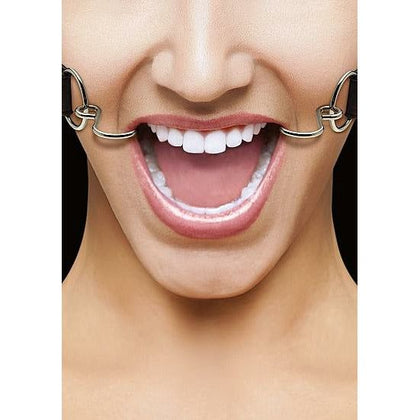 Ouch Hook Gag with Leather Straps Black - Ultimate Pleasure Enhancer for All Genders
