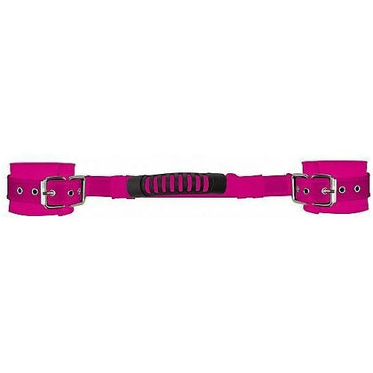 Shots Toys Ouch! Adjustable Leather Handcuffs Pink - Model HCF-001 - Unisex Bondage Restraints for Sensual Pleasure