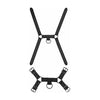 Shots Toys Ouch! Skulls & Bones Spiked Male Harness Black - Ultimate Torso Frame for Dominant Play - Adult Naughty Store