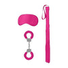 Shots Toys Introduces the Sensational Pink Introductory Bondage Kit #1 - Unleash Your Desires with Handcuffs, Satin Mask, and Flogger for Submissive and Dominant Play