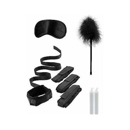Shots Toys Ouch! Bed Bindings Restraint Kit Black - Explore Your Kinkier Side with this Sensational BDSM Set