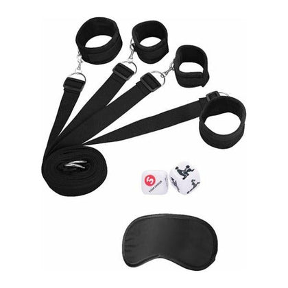 Shots Toys Ouch! Bindings Restraint Kit Black - Ultimate Bedroom Pleasure for Couples - Adult Naughty Store